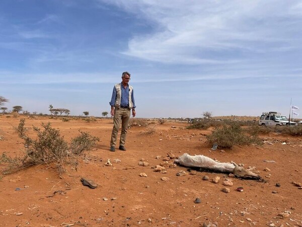 에티오피아 지역 가뭄 피해를 조사하고 있는 WFP 직원 (사진 WFP - Claire Nevill)/뉴스펭귄
