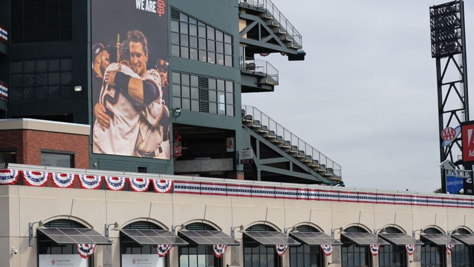 태양광 패널을 설치한 샌프란시스코 자이언츠 홈구장 오라클 파크. (사진 MLB 홈페이지)/뉴스펭귄
