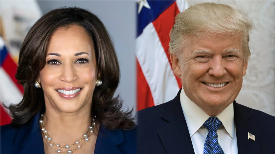 2024 미국 대선에 출마한 두 후보. 왼쪽부터 카멀라 해리스 부통령과 도널드 트럼프 전 대통령. (사진 백악관)/뉴스펭귄