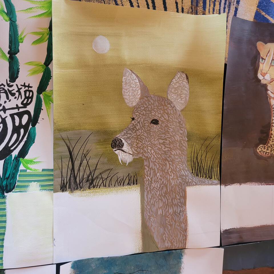 한글을 활용해 그린 고라니. (사진 진관우 작가 제공)/뉴스펭귄 