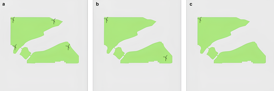 연구진이 제안한 골프장과 풍력발전시설 공간 동시 활용법 (사진 독일 율리히연구소)/뉴스펭귄