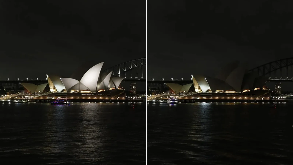 올해 어스아워에 동참한 호주 시드니 오페라하우스. (사진 WWF 호주 인스타그램)/뉴스펭귄