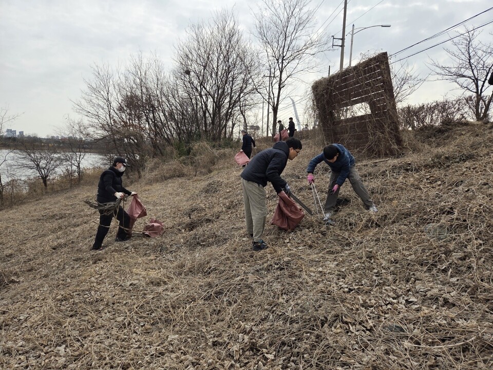 지난 3월 9일 인천시, 국립생태원, NGO 등은 남동유수지 내 저어새섬에 둥지를 만들고 터전을 조성하는 활동을 진행했다. (사진 저어새 생태학습관)/뉴스펭귄