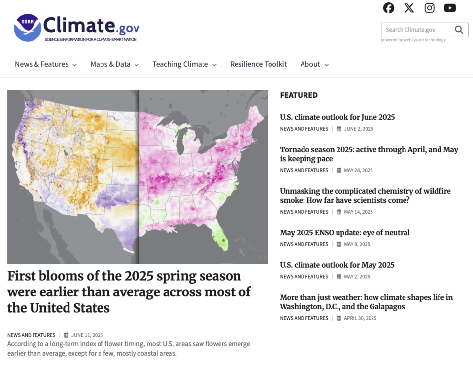 (사진 미국 국립해양대기청 Climate.gov 캡처)/뉴스펭귄