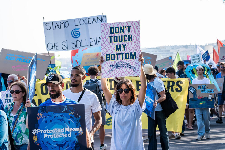 지난 13일(프랑스 현지 시간) 제3차 유엔 해양총회(UNOC)가 막을 내렸다. (사진 그린피스 제공)/뉴스펭귄