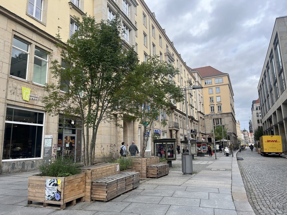 2024년 9월 독일 드레스덴 보행자구역 실험(파클렛 활용) 프로젝트. (사진 서선영 대표)/뉴스펭귄