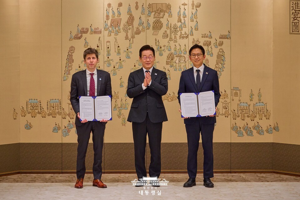 오픈AI가 경북 포함과 전남 서남권에 데이터센터를 구축할 예정이다. (사진 대통령실 제공)